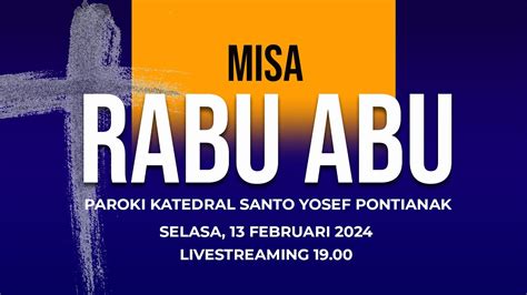 Livestreaming Misa Rabu Abu Katedral St Yosef Pontianak Selasa