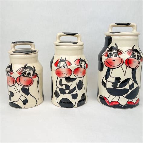 Cow Canisters - Etsy