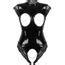 Body Sexy Femme Ouvert Entrejambe Sein Nu Lingerie Cuir Verni Catsuit