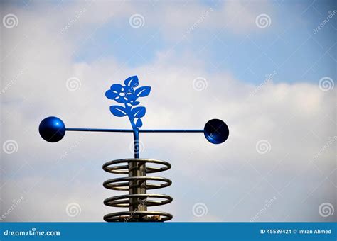 Wind Instrument Wind or Weather Vane or Weathercock Stock Photo - Image ...