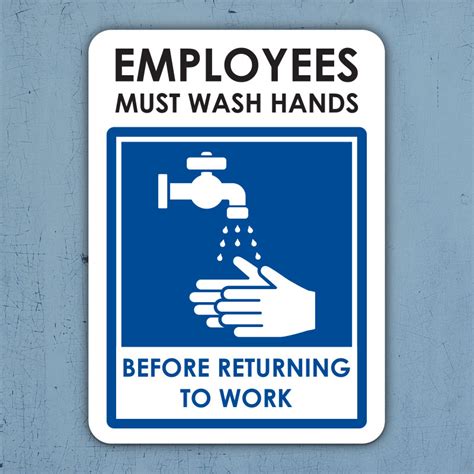 Employees Wash Hands Sign Printable