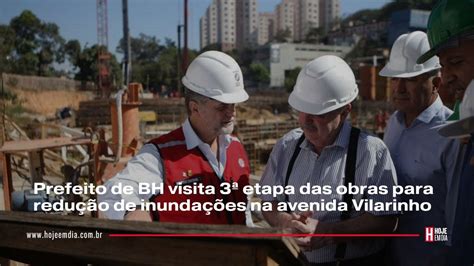 Prefeito de BH visita 3ª etapa das obras para redução de inundações na