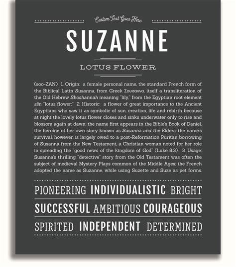 Suzanne | Name Art Print – Name Stories