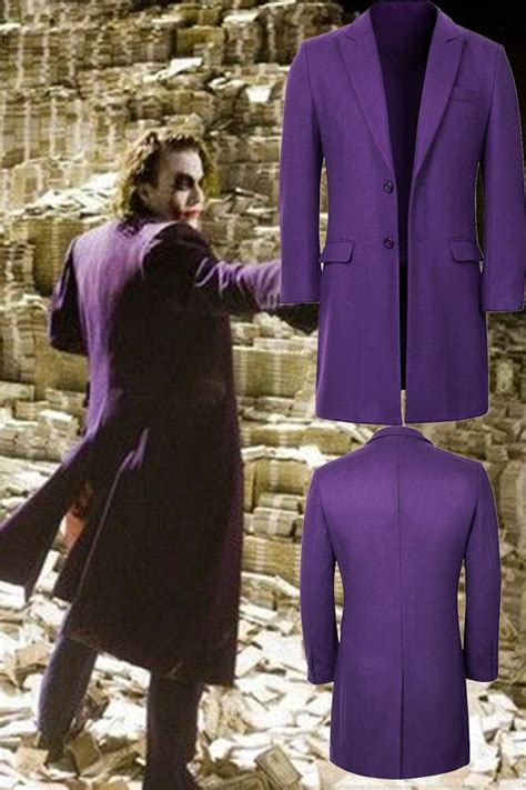 The Joker Cosplay Costume Is Shown In Purple And Black With An Image Of It