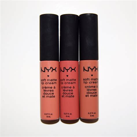 Nyx Cosmetics Soft Matte Lip Creams Review Swatches All In The Blush