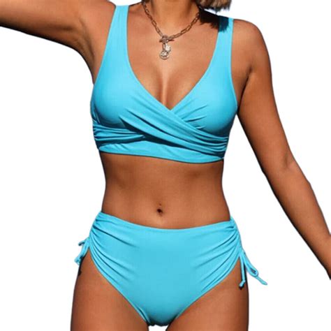 Damen Sexy Gepolstert Push Up Bikini Set Schwimmanzug Bademode