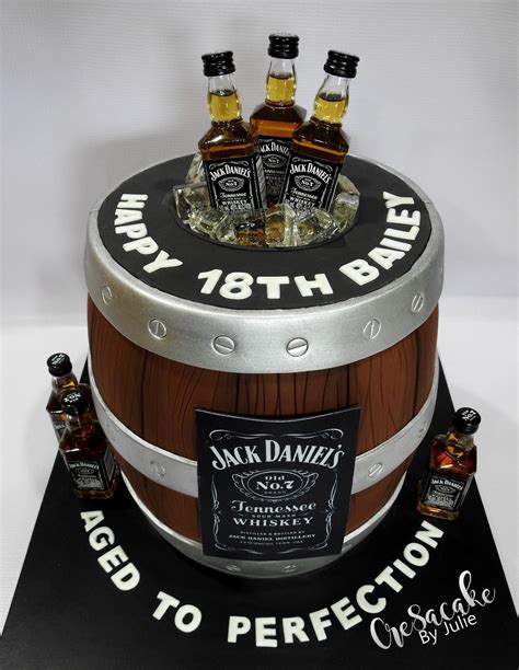 Jack Daniels Barrel Cake Birthday Cake For Him Barrel Cake 40th