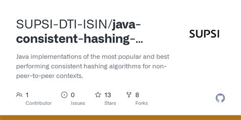 Github Supsi Dti Isin Java Consistent Hashing Algorithms Java