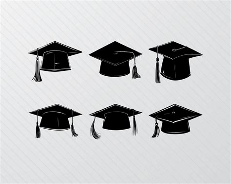 Graduation Hat Silhouette Graduation Hat Svg Bundle Cut Files Graduation Hat Clipart Print