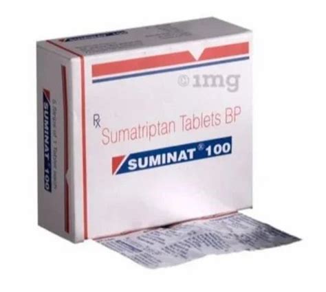 Sumatriptan Suminat 100 Mg Tablet Treatment Acute Migraine Headache At Rs 300stripe In Nagpur