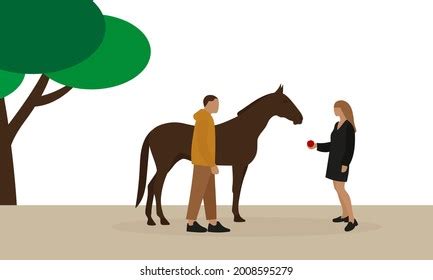 103 Feeding Horse An Apple Stock Vectors and Vector Art | Shutterstock