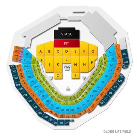 Globe life field seating chart with seat numbers - consultingloki