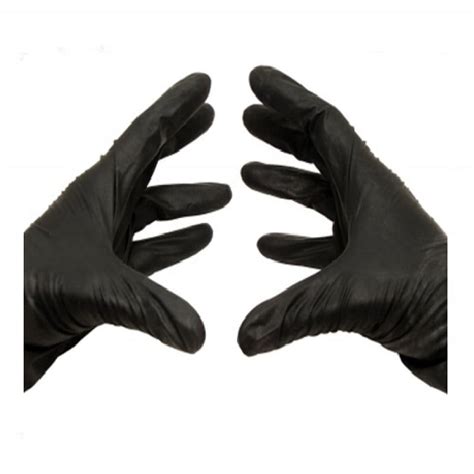 Medical Exam Powder-free Disposable Black Nitrile Gloves, Non-Latex X