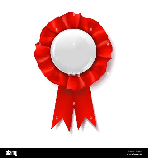 Red Award Ribbon Vector Winner Badge Ceremony Design Poster Card