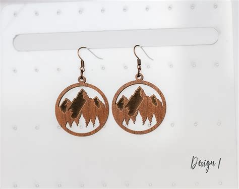 Mountain Earring Bundle Svg Glowforge Earring Svg L Glowforge Etsy