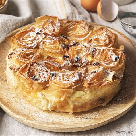 Tarta De Flores De Masa Filo Con Pasas Y Manzana En Mambo Recetas