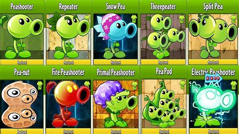 All Pea Max Level Power Up Vs Gargantuar Fight In Plants Vs Zombies