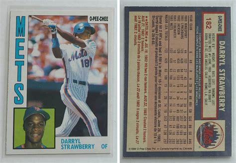 Darryl Strawberry ROOKIE Cards 20 Baseball Cards to Choose - Etsy