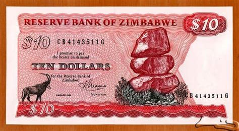 Billete 10 Dollars Zimbabue Foronum