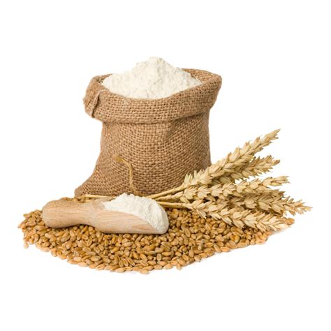 An Image Of Wheat And Flour In A Bag