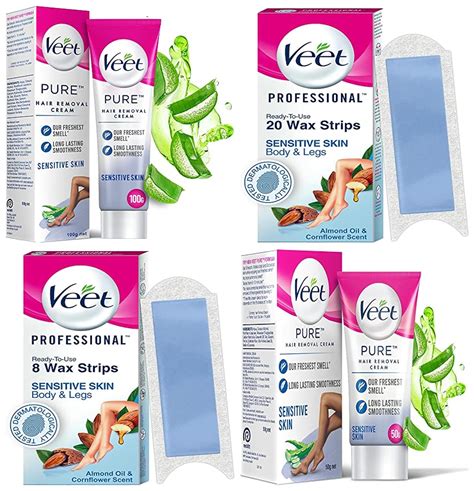 Buy Veet Full Body Kit Creams Wax Strips For Sensitive Legs Arms Underarms Bikini Online