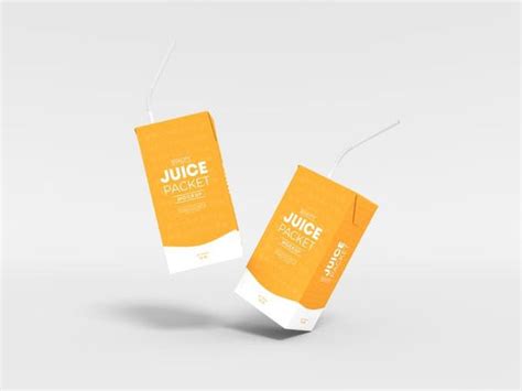 Tetra Juice Packet With Straw Mockup Psd Mockup Hunt