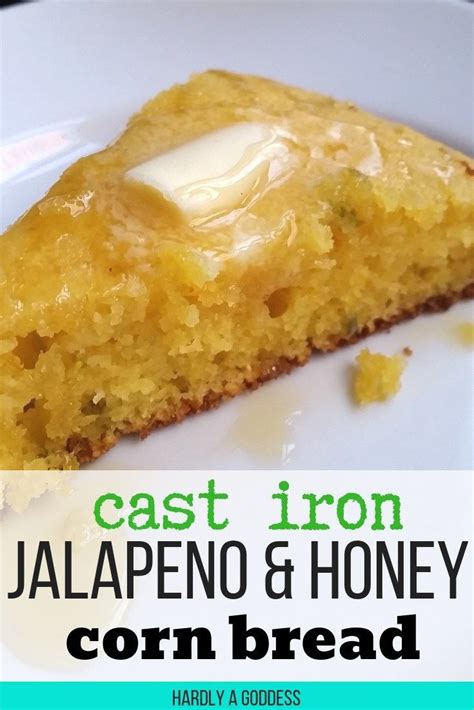 A Close Up Of A Piece Of Food On A Plate With Text Overlay That Reads Cast Iron Jalapeno And