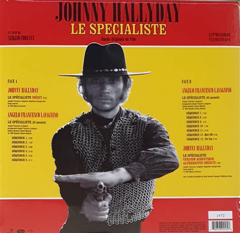 Vinyle Johnny Hallyday Le Sp Cialiste Bande Originale Du Film