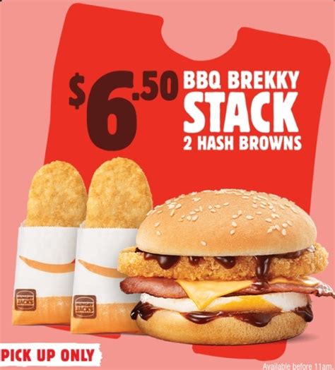 DEAL Hungry Jack S 6 50 Brekky Stack 2 Hash Browns Via App Until