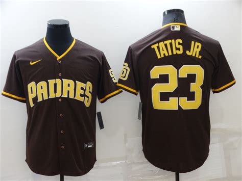 Men S San Diego Padres 23 Fernando Tatis Jr Brown Stitched Mlb Cool Base Nike Jersey On Sale