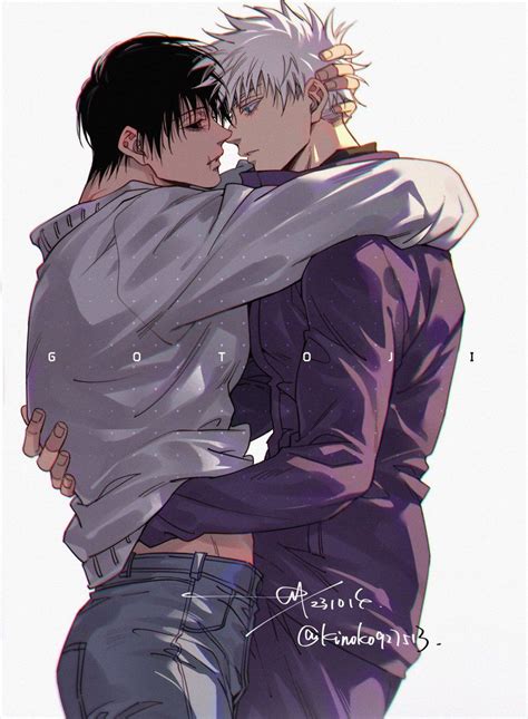 Toji X Gojo Comic Style Art Anime Chibi Gay Anime
