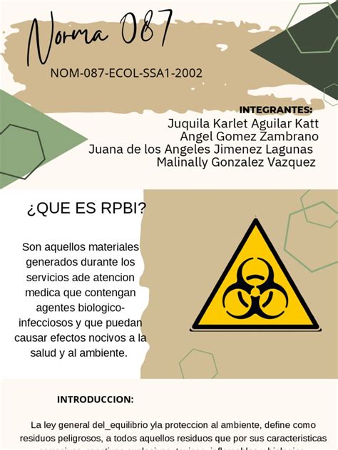 Manejo De Residuos Peligrosos Biologico Infecciosos Pdf