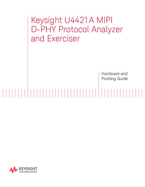 Keysight U A Mipi D Phy Protocol Analyzer And Exerciser