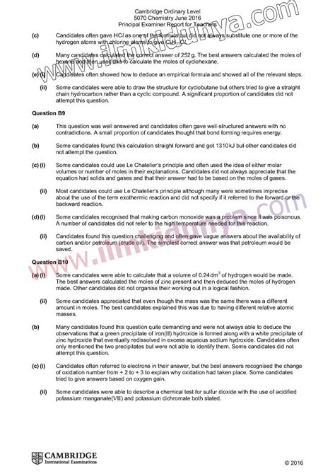 Past Paper 2016 Cie Cambridge International Examinations O Level