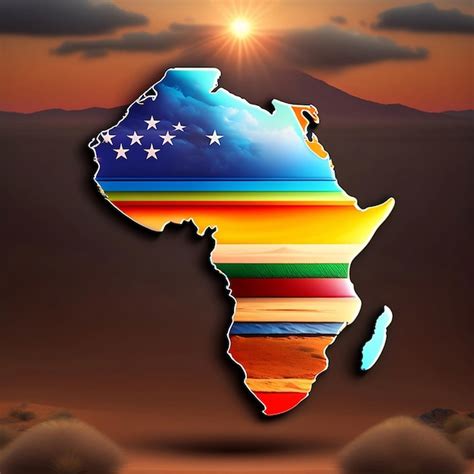 Premium AI Image | A map of africa with the colors of the flag.