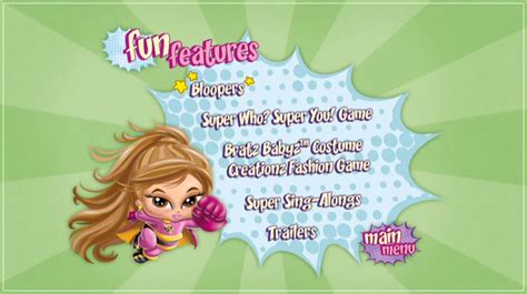 Bratz Super Babyz 2007 Dvd Menus