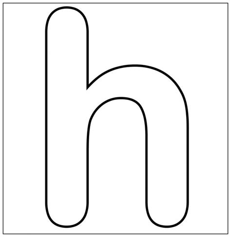 Printable Letter H Outline