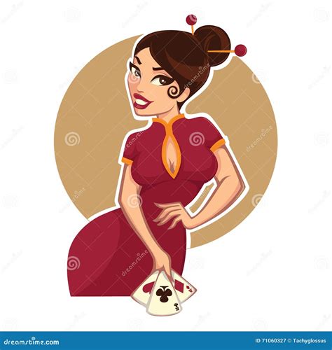 Casino girl stock vector. Illustration of dress, diamonds - 71060327