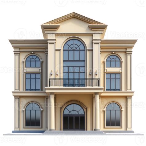 3d Community Center Building Front View Isolate On Transparency Background 50594124 Png