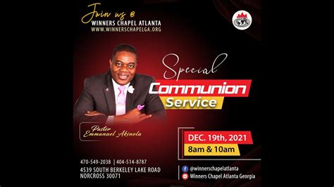 Special Communion 1st 2nd Service December 19th 2021 WCIGA YouTube