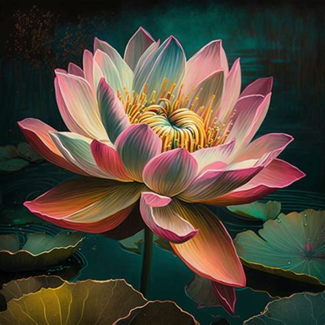 Pink Lotus Flower Watercolor Digital Download Wall Art Zenspa Wall