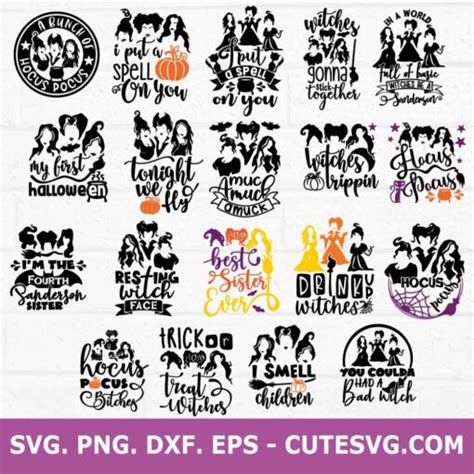 Hocus Pocus Svg Cut File Halloween Svg Sanderson Svg Png Dxf Eps For Cricut And Silhouette