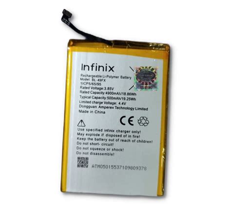 Infinix Hot 8 Battery Bl 49fx 100 Original 5000mah Top Class Trading