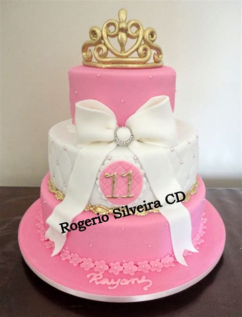 Rogerio Cake Designer Bolo Princesas Rosa Coroa