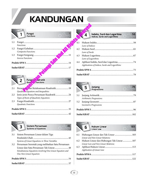 Pelangibooks Jawapan Matematik Tambahan Tingkatan 4 Mitsuanako