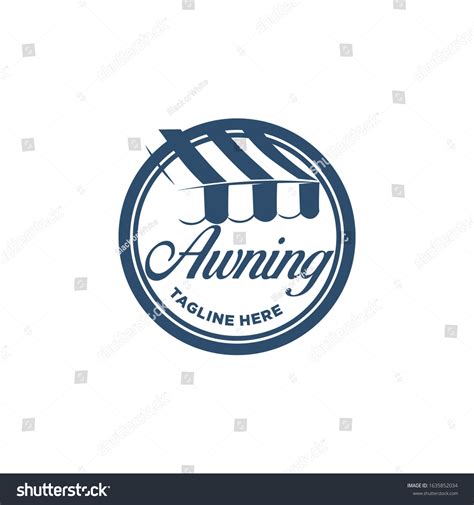 Awning Logo Design Vector Template Vector De Stock Libre De Regalías