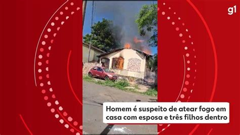 Homem é suspeito de atear fogo em casa esposa e três filhos dentro