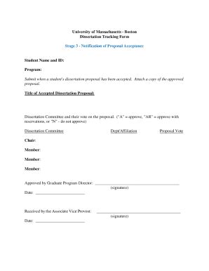 Fillable Online Doctoral Dissertation Proposal Approval Form Fax Email