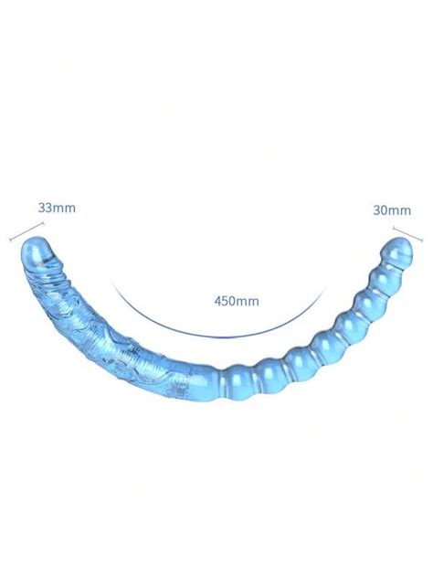 Um Masturbador Feminino Azul Transparente Macio E Elástico De Dupla