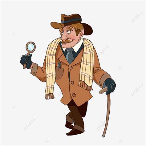 Decryption PNG Image, Detective Decryption Reasoning Cartoon, Detective ...